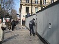 Image 21The Place de la Sorbonne in Paris is closed by police during the 2006 labour protests in France.
