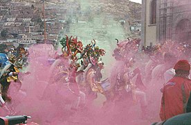 Ensemble of Diablada dance at the 2005 Carnaval de Oruro