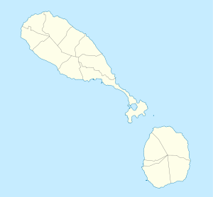 Бастер. Карта розташування: Сент-Кіттс і Невіс
