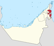 موقع إمارة الفجيرة في دولة الإمارات