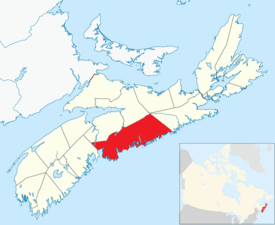 Location in Nova Scotia