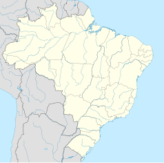 Mapa konturowa Brazylii, u góry po prawej znajduje się punkt z opisem „Estádio Plácido Aderaldo Castelo”