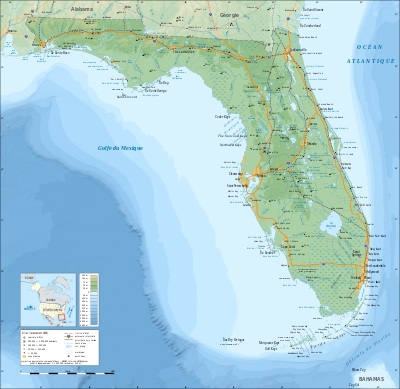 Carte Floride.