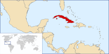 острів Ернест-Тельманн. Карта розташування: Куба