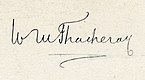 William Makepeace Thackeray, podpis (z wikidata)