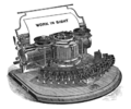 Hammond 1B typewriter, invented 1870s, manufactured 1881