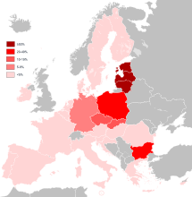 Knowledge of Russian. (Note that 37.5% of Latvia's population[70] and about 30% of Estonia's population are native Russian speakers.)