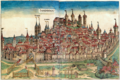 Image 17This woodcut shows Nuremberg as a prototype of a flourishing and independent city in the 15th century. (from History of cities)