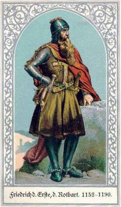 막스 바라크의 독일 황제록의 프리드리히 1세.
