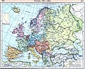 Európa politikai térképe 1914-ben.