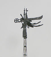 The top of spire of the new cathedral