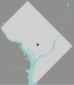 Map of Washington, D.C. with Swampoodle highlighted in red