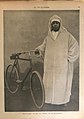 Image 3Sultan Abd-el-Aziz with his bicycle in 1901. The young sultan was noted for his capricious spending habits, which exacerbated a major trade deficit. (from History of Morocco)