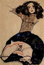 Fekete hajú lány Egon Schiele