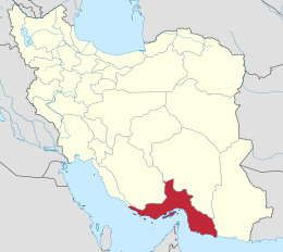 Мапа Ірану з позначеною провінцією