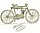 Projet de motocyclette conçu par Landru, vers 1899.