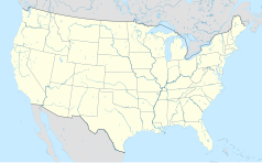 Mapa konturowa Stanów Zjednoczonych, u góry nieco na lewo znajduje się punkt z opisem „Lewistown”