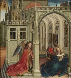 『受胎告知』1420年–1425年 プラド美術館所蔵