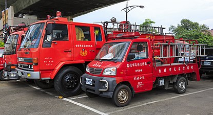 Firefighting trucks of Taipei City Fire Department, Taipei, Taiwan