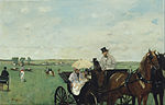 At the Races in the Countryside; by Edgar Degas; 1869; oil on canvas; 36.5 x 56 cm; Museum of Fine Arts (Boston, US)[213]