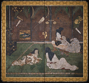 Japanese, Messenger of Love (Fumitsukai byōbu-e), 1624 - 1644