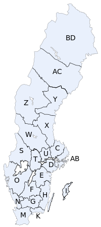 Karta med Sveriges län