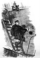 Losen går fra borde, karikatur av keiser Vilhelm si avsetjing av kansler Bismarck, i tidsskriftet Punch Teikning av: John Tenniel (1820-1914)