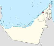 موقع إمارة عجمان في دولة الإمارات