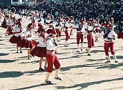 Dancers of the Llamerada in Carnaval de Oruro of 1993