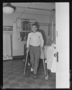 炭鉱事故で負傷した炭鉱夫（アメリカ合衆国コロラド州、1943年）
