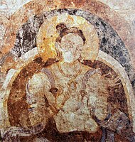 Bodhisattva, ceiling of the niche of the Great Western Buddha, early 7th century, Bamiyan