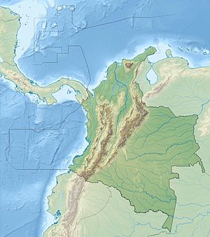 Невадо-дель-Руїс Nevado del Ruiz. Карта розташування: Колумбія