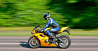 The Triumph Daytona 675 triple is usually classed as a middleweight or supersport.