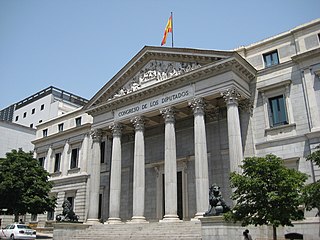 Palacio das Cortes, sede do Congreso dos Deputados.