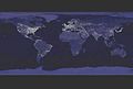 Image 4A composite image of artificial light emissions at night on a map of Earth (from Earth)