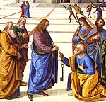 Krist daje ključeve Neba Petru