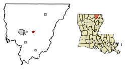 Location in Morehouse Parish, Louisiana