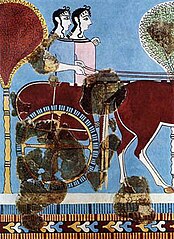 Фреска с колесницей, Тиринф (около 1200 г. до н. э.)
