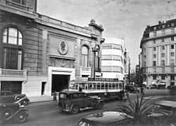 La esquina del Plaza Hotel en 1936