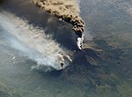 Erupción del Etna en 2002, vista desde la EEI
