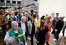 President Cristina Kirchner at the site of the explosion
