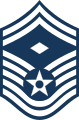 Insignia of a senior master sergeant serving as an E-8 pay grade first sergeant