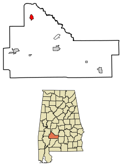 Location of Catherine in Wilcox County, Alabama.