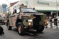 Bushmasters, the regiment's latest vehicles, parading through Parramatta 2014