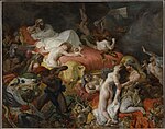 『サルダナパールの死』 ウジェーヌ・ドラクロワ 1827 画布、油彩 392 × 496 cm ルーブル美術館