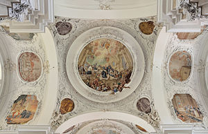 Сыйлы Магнны аббатлыгъыны базиликасыны плафону, Фюссен