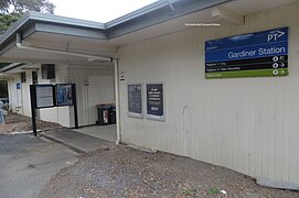 The former primary station building on platform 1, April 2015