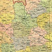 Карта Київської округи, адміністративні межі станом на 1 березня 1927