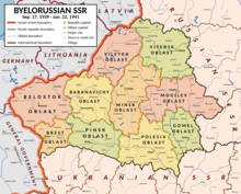 Byelorussian SSR Oblasts (1939-1941)