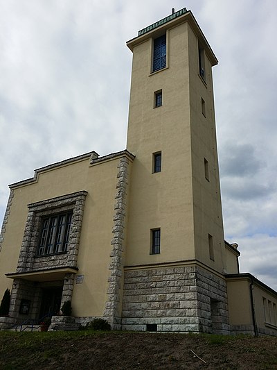 Evanjelický kostol v Žiline na ulici Martina Rázusa, dokončený v roku 1936 je dielom slovenského architekta M. M. Harminca.
